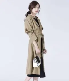 ナノユニバース　ベージュ トレンチコート ベルト付き　サイズ38