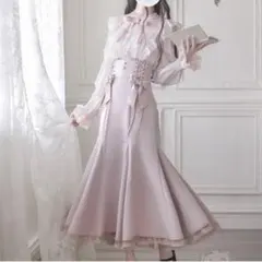 ロゼミューズ big collar trench one piece pink - メルカリ