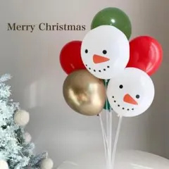 スノーマンバルーン　雪だるま　風船　クリスマス　クリスマス飾り付け　装飾　誕生日