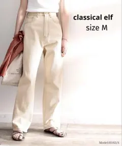 classical elf ハイウエスト ストレート ジーンズ チノパン M