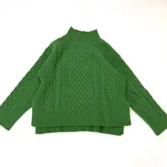 グリーンレーベル リラクシング ハミルトンウール ニット 緑