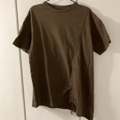 AZUL BY MOUSSE ドローストリングハーフスリーブTシャツ　ブラウン