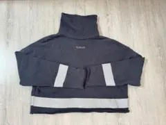 MOUSSY ハイネック クロップドスウェット 黒