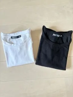 ザラ　ZARA 半袖Tシャツ ホワイト ブラック　白黒　美品