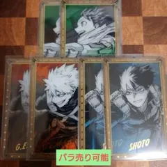 ヒロアカ　原画展　クリアカード　緑谷　爆豪　轟　その他