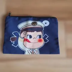 ペコちゃん ポーチ ネイビー 船長デザイン