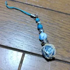 ストラップ　浮き玉　ガラス玉