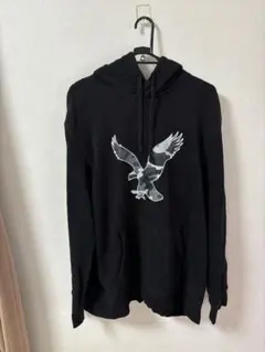 アメリカンイーグル　黒 パーカー　XLサイズ
