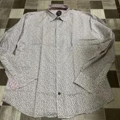 GANESH 花柄 長袖シャツ　美品　刺繍デザイン　レギュラーカラー　綿100%のサムネイル