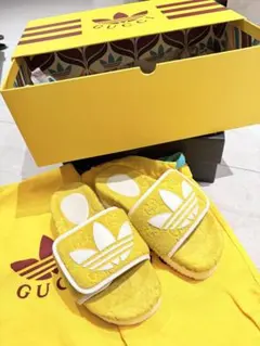 adidas x Gucci コラボ サンダル イエロー 36