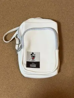 【新品未使用】Disney MICKEY MOUSE ショルダーバッグ ホワイトのサムネイル