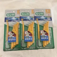 G.U.M 치간 브러쉬, L 모양, 뛰어난 착용감, 8팩, 얇은 타입, 4개 세트