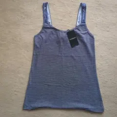 Emporio Armani ノースリーブ S ネイビー/ホワイト