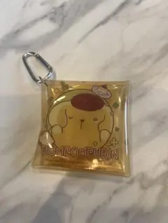 ポムポムプリン キーホルダー 収納ポケット付き