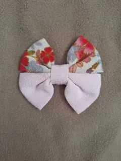 和風ちりめん髪飾り　ヘアクリップ