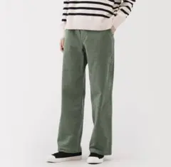 無印　ストレッチコーデュロイイージーストレートパンツ