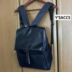 美品 Y’SACCS イザック リュック バックパック　レザー ナイロンのサムネイル