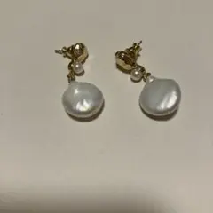 ANAYI ホワイトパールドロップピアス