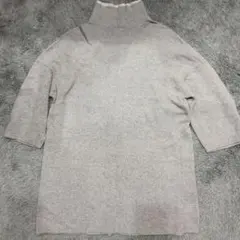 studio CLIP　グレー タートルネック ニットチュニック