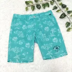 【極美品】FILA GOLF　メンズ　総柄　ゴルフパンツ　L　ターコイズブルー