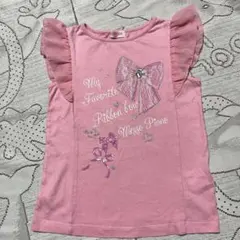 美品♡Mezzo Piano ♡フリル袖 Tシャツ ピンク♡１４０