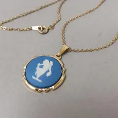 WEDGWOOD ウェッジウッド ネックレス 18KGF カメオ ジャスパー