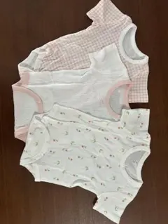 未使用品　西松屋　肌着　インナー　半袖　ロンパース　3点セット　70cm