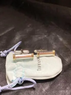 オールド ティファニー バー 18k 750 SV925 コンビ カフス