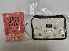 KALDI ストロベリーミルクポップコーンと保冷バッグセット
