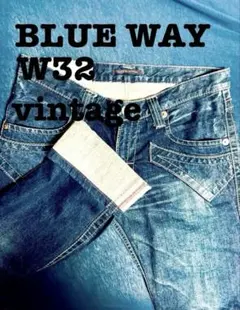 ブルーウェイ BLUE WAYヴィンテージ デニム パンツグランジ W32 赤耳のサムネイル