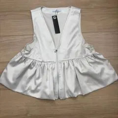 JEANASIS アイボリー フレアベスト Fサイズ