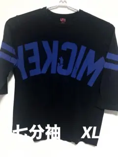 ユニクロ　UTミッキーマウスTシャツ七分袖 XLブラック