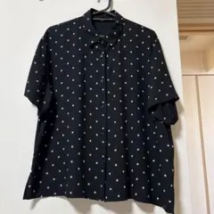 UNIQLO 半袖ドット柄シャツ Lサイズ