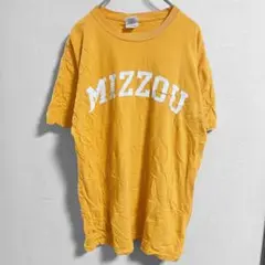 ギルダン GILDAN 半袖Tシャツ カレッジロゴ プリント M イエロー