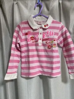 mezzo piano ストライプ長袖カットソー