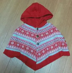 美品！コムサイズム　ニットポンチョ