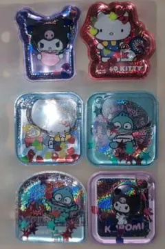 s*中様 ハローキティ・クロミ 　ハンギョドン　ウォーターシール6枚