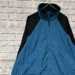 コロンビア　マウンテンパーカー　ブルーレディースXLロゴ刺繍アウトドア0203