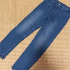 GUジーユーストレッチデニムスキニー裏起毛パンツ130cm