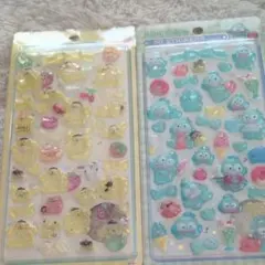 ポムポムプリン　ハンギョドン　ボンボンドロップシール 2シートセット