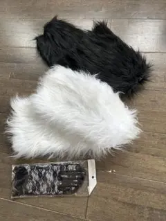 文化祭セット　ファーレッグウォーマー　レース手袋