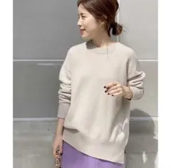 美品Spick&amp;Spanカシミヤウールクループルオーバー Spick & Span（スピックアンドスパン）の「ウールカシミヤクループル