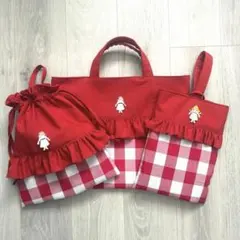 フリルバッグ レッスンバック　シューズバック　体操着袋♡入園準備入学準備セット