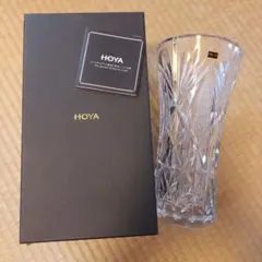 HOYA クリスタルガラス 花瓶 フラワーベース 箱付き