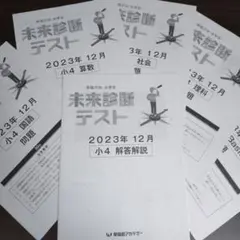 【未使用】早稲アカ 未来診断テスト 2023年12月 小4
