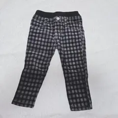 チェック柄ロングパンツ90センチ