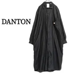 DANTON ブラック シャツワンピース
