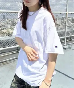 ほぼ未使用 Champion ホワイト Tシャツ Mサイズ