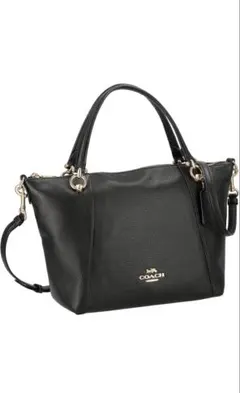 COACH ブラックレザー ショルダーバッグ