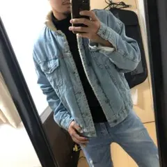 ZARA MAN フリースライニング デニムジャケット